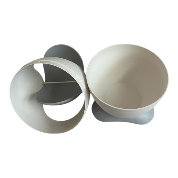 Vintage Biesse Bathroom Waste Bin Small Trash Can Garbage Swing Lid Portable Bin - Picture 4 of 6